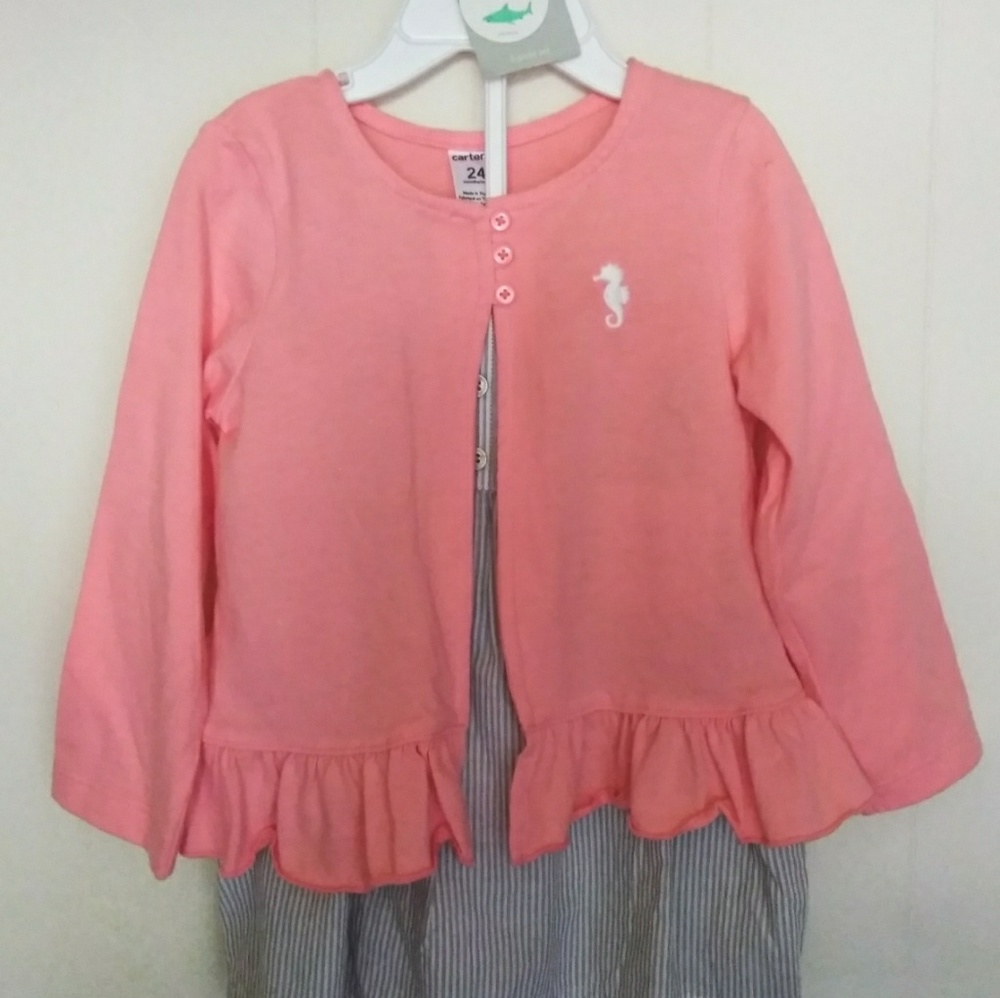 Girls Carter's 2 piece dress & sweater